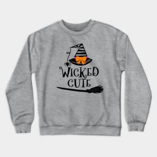 Wicked Cute, Halloween Witch Crewneck Sweatshirt